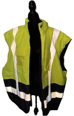 NWOT~ 5X High Visibility Safety Full Zip Vest Puffer Sleeveless Jacket