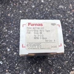 Furnas 49SAPB5 Push Button Kit Start-Stop for 00-3-1/2 Enclosures — New