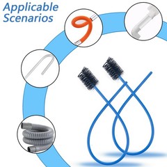 4 PCS Condensate Flexible Drain Brush, 15.7 in Nylon and PVC Drain Line Clean…