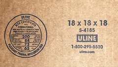 18″ x 18″ x 18″ Corrugated Box – 200 lb – SINGLE BOX