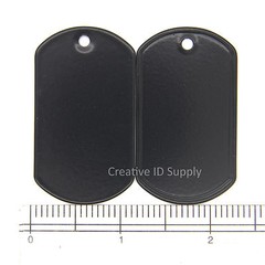 100 PIECES BLACK COLOR BLANK STAINLESS STEEL DOG TAG MILITARY SPEC