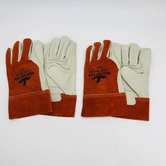 MCR Safety 4921 Welders Leather Gloves Size Large Red Ram Premium Cowhide 2 Pair