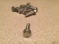 (10) M6 X 1.00 X 25 Stainless Steel DIN 6921 A2 Hex Flange Bolts M6x25mm Flange