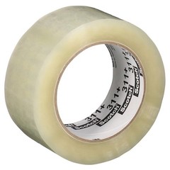 Scotch 311+ Carton Sealing Tape, 48 Mm W, 100 M L, 2 Mil Thick, Clear, Standard
