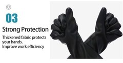 Rubber Latex Chemical Resistant Reusable Acid Alkali Gloves Safety Work Gloves