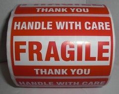 50 Fragile Handle With Care 2×3 Stickers Packaging Safety Mailing Labels -*LOOK*