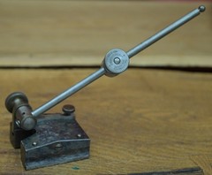 The L.S. Starrett Co. No. 257 Case Hardened Surface Gage w 9″ Spindle & 57S Snug