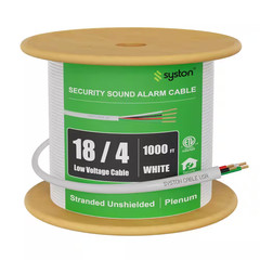 1000 Ft. 18/4 White Fplp/Cl3P-Plenum Stranded-Unshielded CU Fire Security Burgla