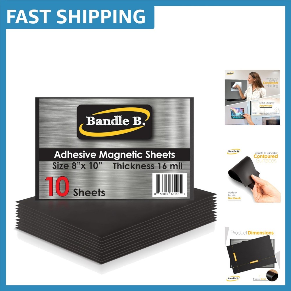 Flexible 8”x10” Magnetic Sheets – Perfect for Fridge Magnets & DIY Projects