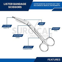 100 Bandage Scissors 5.50″ Nurses EMT Surgical Medical Instruments First Aid