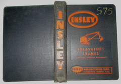 Insley Excavator Crane 3-Post Parts Catalog Service Manual Binder (empty) No.629