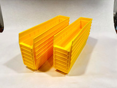 Lyon Yellow Plastic Shelf Storage Bins 18″L x 4″W x 4″ H, 18x4x4, LOT OF 12