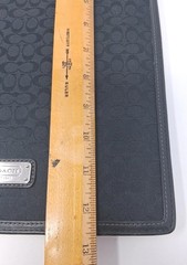 Coach Monogram Folder Portfolio Black For Writing Paper Pad Documents Holder