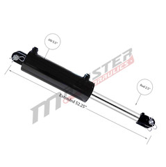 Hydraulic Cylinder Welded Double Acting 5″ Bore 20″ Stroke Clevis End 5×20 NEW