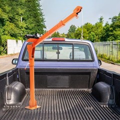 1100 lbs Electric Pickup Truck Crane Hoist Crane 360° Truck-Mounted Crane