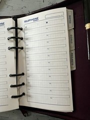 1990s Vintage “Time Planner” w/ Faux Burgundy Leather Ring Binder + New Pages