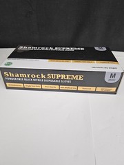 Shamrock Supreme Powder Free Black Nitrile Disposable Gloves