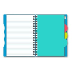 iScholar iQ 3 Subject Poly Cover Double 3-Subject (9.5 x 6.5 Inch), Assorted