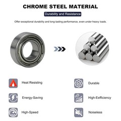 20 PCS R188ZZ Deep Groove Ball Bearings – 1/4 Inch x 1/2 Inch x 3/16 Inch – Both