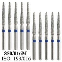 Dental Diamond Burs FG 850/016M Medium Round End Taper Bur High Speed Burr 10/PK