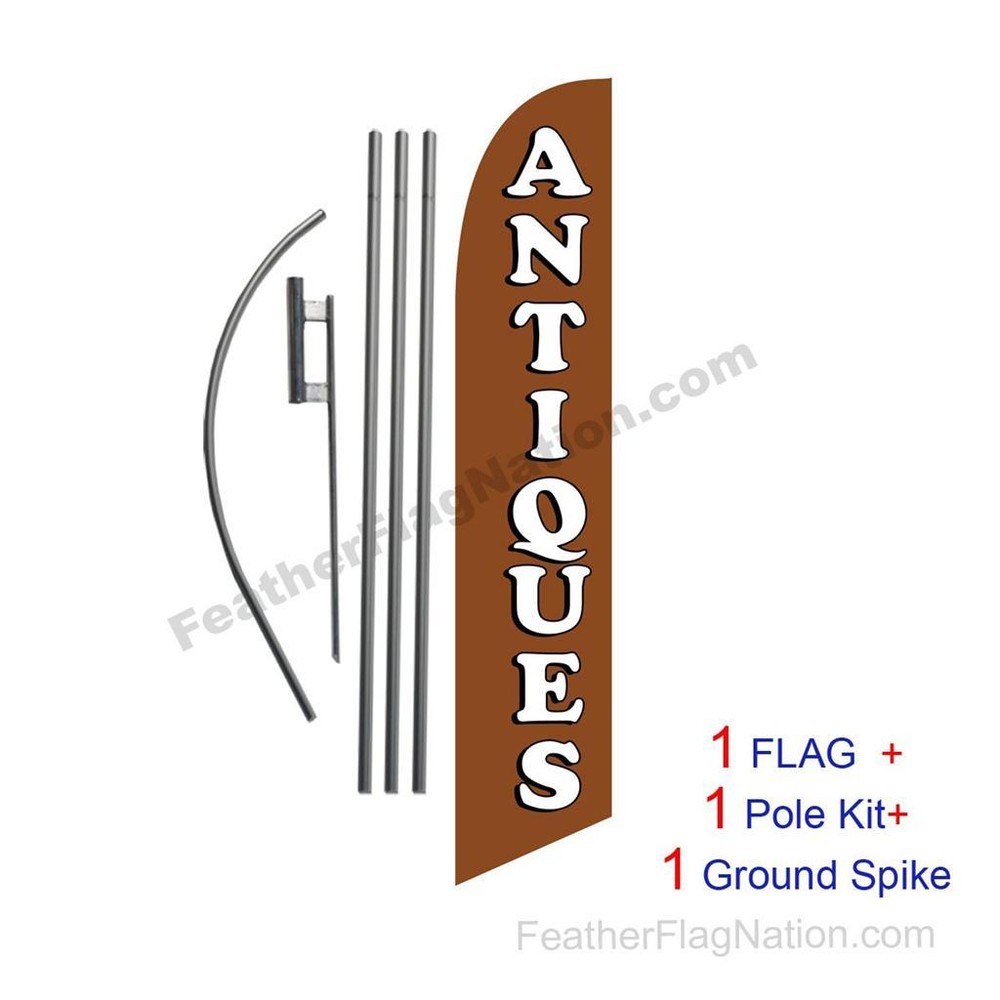 Antiques Feather Banner Swooper Flag Kit with pole+spike