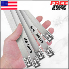 Metal Zip Ties 500 lbs Heavy Duty Stainless Steel Cable Ties 30 Pack 48″