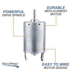 RecPro BVD0218-00 12V DC Fan Motor Compatible with Ventline Ventadome Lids and