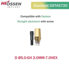US 17° Angulated & Straight Transfer Abutment Fit Osstem/Hiossen Hex Titanium