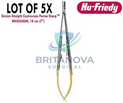 5X Hu-Friedy Simion Straight Castroviejo Perma Sharp™ NH5024SIM, 18 cm (7″)