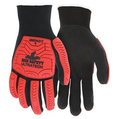 Mcr Safety Ut1950m Coated Gloves, Nitrile, Dotted, Palm And Fingers, 3 Abrasion