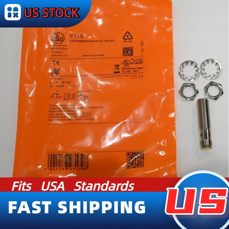 1PC New IFM Efector IFT203 Proximity Sensor 3mm PNP 4Pin IP67 US Stock Fast Ship