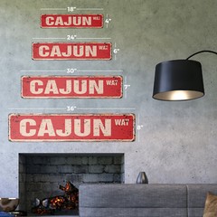 CAJUN Vintage Street Sign Metal Plastic lousiana bayou food southern french