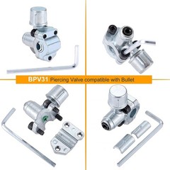With BPV31 Bullet Piercing Tap Valve for A/C Refrigerant System R134a/R-12/R-22