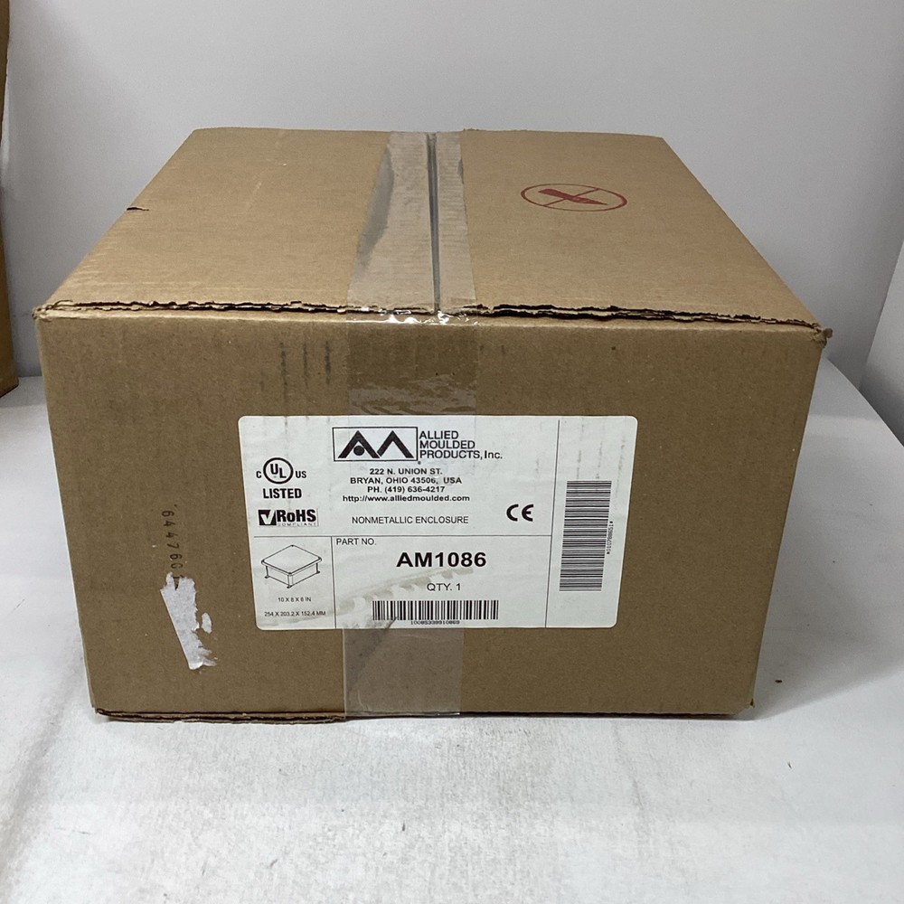 Alllied Moulded Products AM1086 Fiberglass Enclosure 10x8x6
