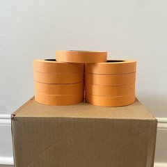 48 Rolls 1″ X 60 Yards Orange Automotive Painters Masking Tape USA MADE BODYSHOP