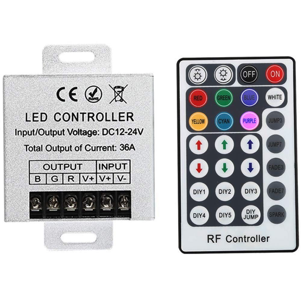 JOYLIT 28 Keys LED RF RGB Remote Controler for SMD 3528 small, Silver