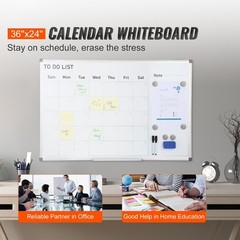 36 x 24 Inches,Wall-Mounted Magnetic Monthly Planner,Comes with 1Magnetic Eraser