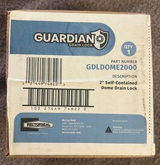 Guardian GDL-DOME-2000 2 Dome-D-Lock Drain Lock for Floor Sinks