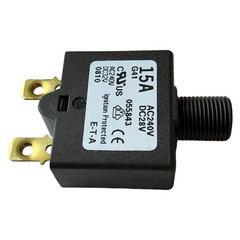 ETA Thermal Circuit Breaker, 1658 Series, 15 A, 1 Pole Push to reset, NEW