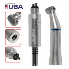 Dental Slow Low Speed Handpiece Push Contra Angle NSK Style Air Motor 4Holes