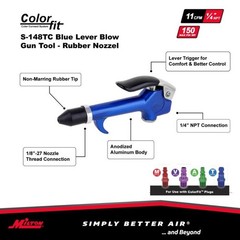 Milton S-148TC Blowgun Lever Hook Style 1/4″ NPT T Style Compatible Rubber tip
