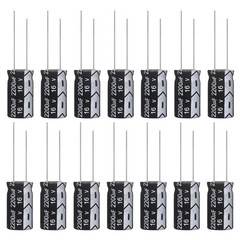 Pack of 15 – 2200uF 16V Aluminum Electrolytic Capacitors 10x20mm Durable Perf…