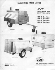 Air Compressors Parts Manual Joy Portable Series 100S 125S 150S 185S Illustrated