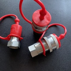 1/2” NPT Hydraulic Quick Connect Couplers Poppet Pioneer Style – 3 Pcs