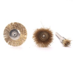 45PC Brass Wire Brush Set for Rust Removal and Polishing Compatible with Rotary