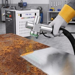 200W JPT Pulse Laser Cleaning Machine Wood Varnish Cleaning Double Pendulum US