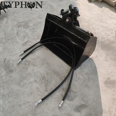 TYPHON 600mm Tilting Bucket 23in Hydraulic Buckets Attachment For Mini Excavator