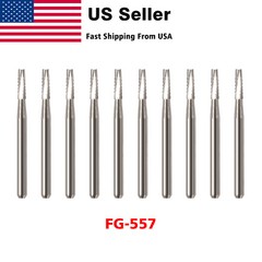 Dental Midwest FG #557 Clinic Length Cross Cut Carbide Burs 100pcs/10 Packs