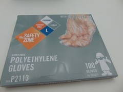The Safety Zone Polyethylene Gloves Large, Case of 1000 Gloves (GDPL-LG) P2113