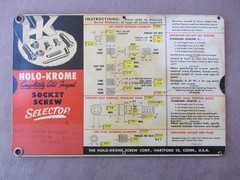 1953 Holo Krome Socket Screw Selector Calculator * Seattle Screw Products Co